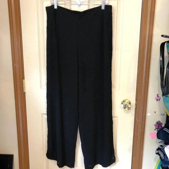 Ny Collection Wide legs Laces on the side of the legs Pants women size Xl - Picture 1 of 4